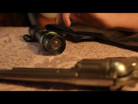 Gangster-themed ASMR: Close-up Gun & Flashing Light Triggers with Background Music