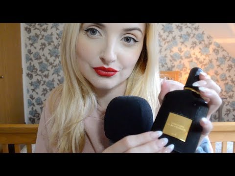 ASMR my perfume collection with tingly triggers
