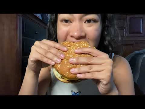 ASMR Burger King Mukbang (nuggets, fries, whopper)