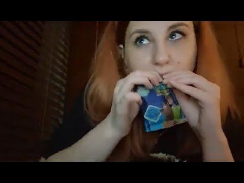 ASMR chewing gummies, sipping tea and chatting softly