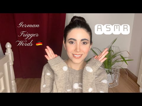 ASMR | Learn German with Me! ( Trigger Words & Hand Movements ) 🤎🇩🇪