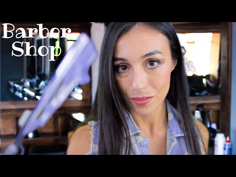 BARBER SHOP FAST AND AGGRESSIVE (shave, brushing, face touching...)/ Roleplay ASMR ITA