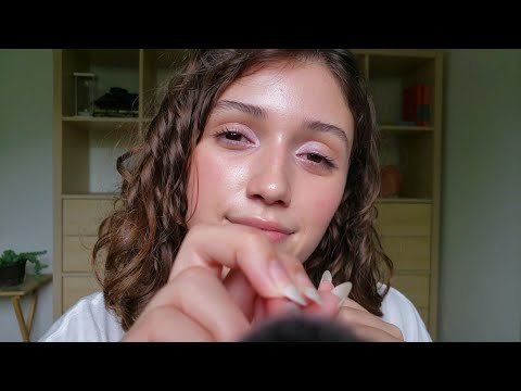 ASMR Doing Your Makeup ♡ tingly brushing, tapping, face touching
