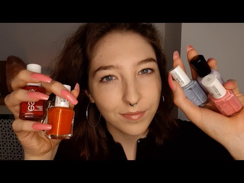 ASMR nail polish collection | rummaging sounds, tapping, scratching & whispers