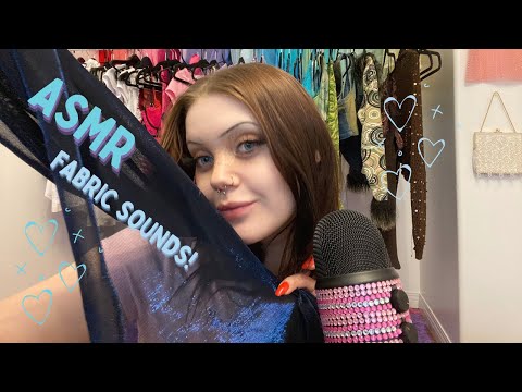 ASMR | Scarf sounds + Draping Fabric on the mic & scratching ! + Mouth sounds 💙