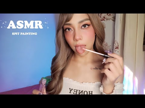 ASMR SPIT PAINTING YOU WITH MAKEUP 😝💦