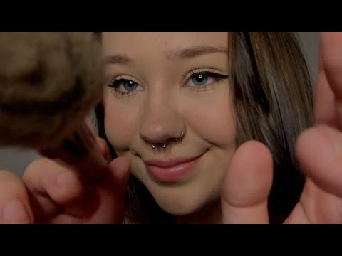 ASMR | Positive Affirmations While Brushing Your Face (Personal Attention)