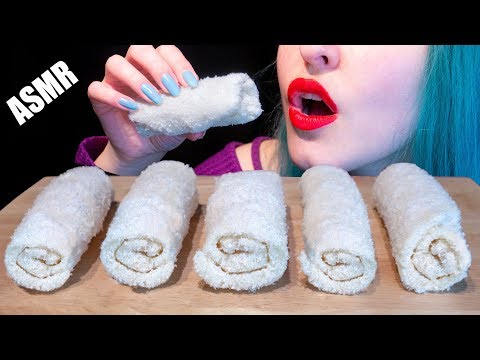 ASMR: Eating Fuzzy Terry Cloth Towels | Edible Towels 💦 ~ Relaxing Eating [No Talking|V]😻