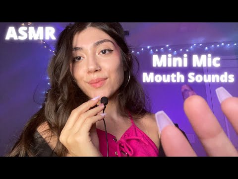 ASMR Mini Mic Mouth Sounds 😛🎙Spit Painting, Inaudible Whispers, Mic Nibbling, Kissses +💋