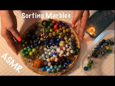 ASMR Request/Marble Sorting (No talking) Gentle glass sounds (Whispered version later today)