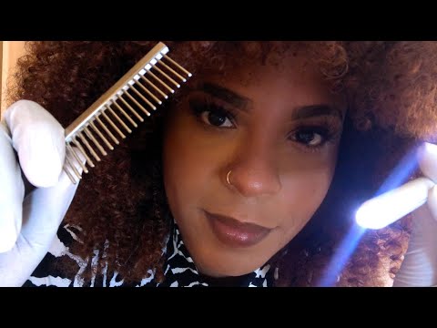 Jamaican Mom Lice Check, Comb + Treatment (ASMR Personal Attention + Latex Gloves)