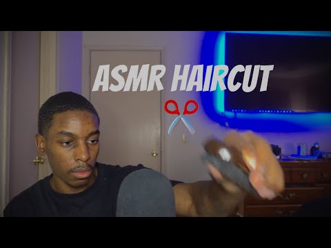 [ASMR] Quick virtual haircut (clipping and wood tapping sounds)