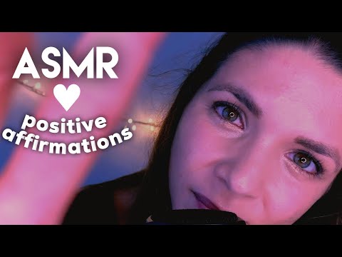 ASMR ❥ Positive Affirmation Up Close ♡ (Soothing Word Repetition, Hand Movements, Shushing, +)