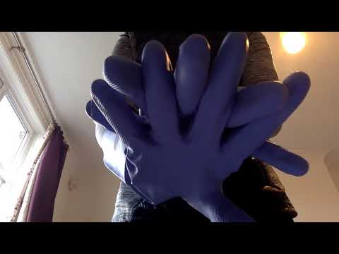 ASMR Mummy Opens Blue Marigold Sensitive Rubber Gloves POV