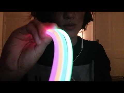 [ASMR] Glow sticks/Mouth sounds.