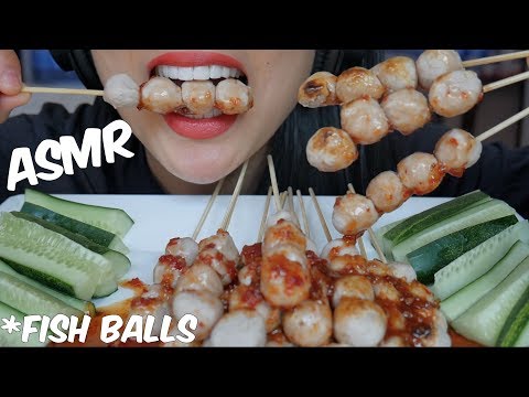 ASMR Baby Fish Balls (STREET FOOD EATING SOUNDS) NO TALKING | SAS-ASMR