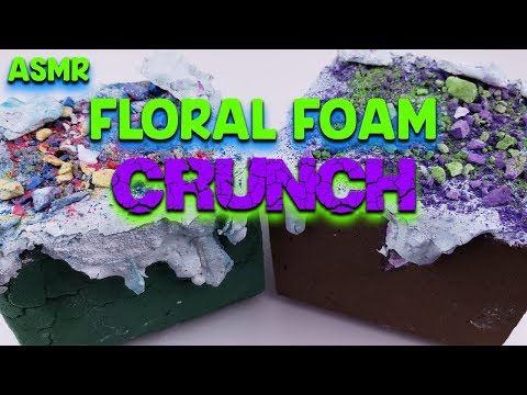 ASMR Sahara and Unsoaked Paste Covered Floral Foam - Satisfying Floral Foam Crushing ASMR