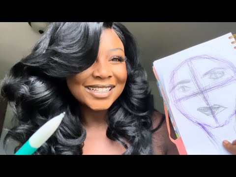 {ASMR} Sketching You + Face Tracing and Mapping | ( I’m a terrible artist😂)