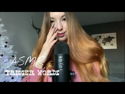 ASMR | REPEATING TRIGGER WORDS with mouth sounds - tingly close up whispering💤