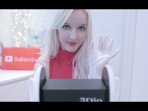 ASMR Latex Gloves Ear Massage ♡ Ear Cleaning/Cupping/Tapping (Ear to Ear) 3Dio