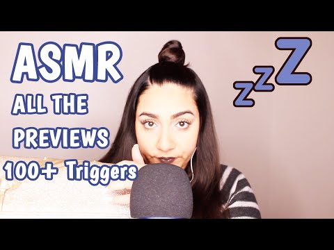 [ASMR] Previews | 100 Trigger Compilation | Mouth Sounds, Hand Sounds, Scratching, Tapping & more😴