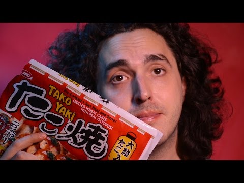 ASMR American Trying Takoyaki for the First Time 蛸焼 / たこ焼き 먹방