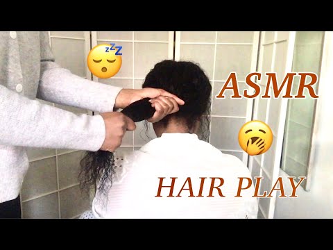 ASMR HAIR PLAY HAIR BRUSHING HAIR BRAIDING
