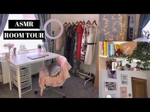 ASMR Whispered Room Tour (Vanity / Office Room Tingles & NEW HAIR)