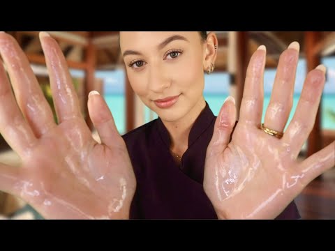 ASMR Beach Spa Massage Roleplay ☀️ Facial & Full Body Oil Massage Roleplay for Sleep