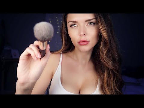 ASMR | Relaxing Face Brushing with Trigger Words (sk, toasted coconut, sleep)