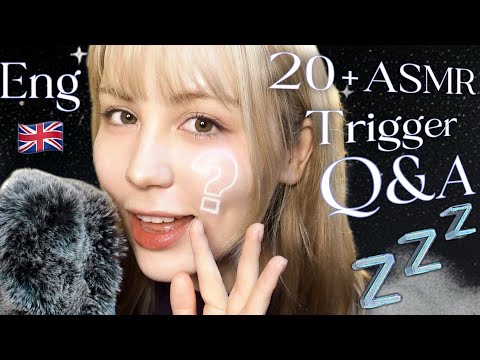 English ASMR♡ Breathy Whisper Q&A & Tapping To Lull You To Sleep💤 20+ Triggers
