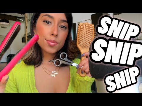 ASMR Relaxing Hair Salon Hair Cut & Straightening RP