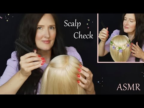 ASMR Scalp Check with Rattail Comb & Nails (Whispering)