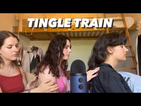 ASMR hair and back relaxation (tingle train)