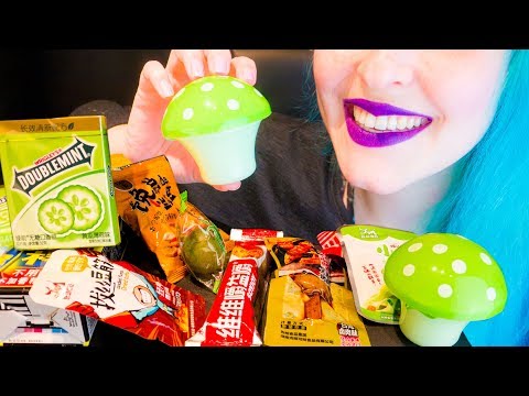 ASMR: Crazy & Cute Chinese Snacks | Meaty Roasted Jello ~ Relaxing Eating Sounds [No Talking |V] 😻