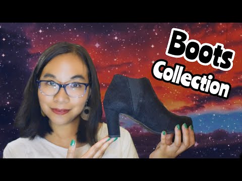 ASMR MY BOOTS COLLECTION (Soft Speaking, Fluffy Mic, Shoe Tapping, Mouth Sounds) 👢🥾