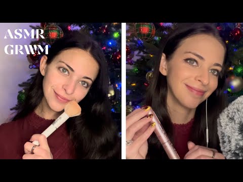 ASMR| Doing my Makeup by the Christmas Tree☺️