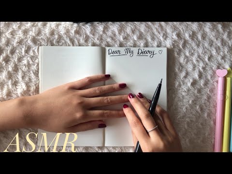 ASMR | Dear My Diary ♡︎ (Writing Sound, Paper, Pen, Hand Movements) ✍️