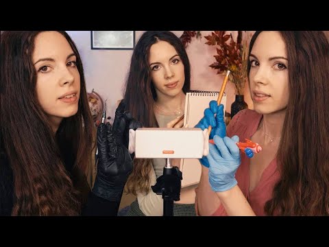 Triplet ASMR Ear Cleaning At MAX INTENSITY 👂