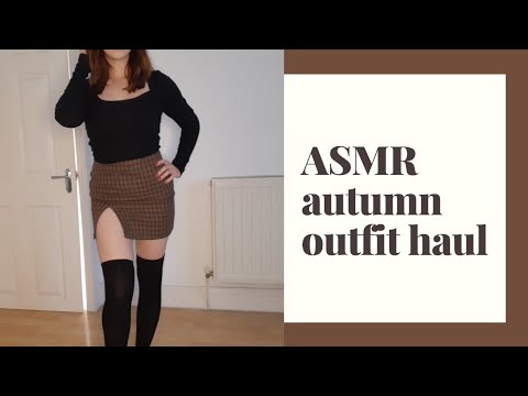 ASMR haul | trying on autumn outfits | whispering & fabric sounds for tingles