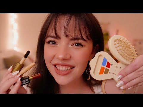 ASMR Wooden Makeup, Personal Attention, & Pampering (layered sounds, gentle, for sleep and anxiety)