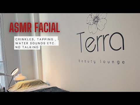 ASMR facial ; crinkles, tapping, massage etc, NO talking