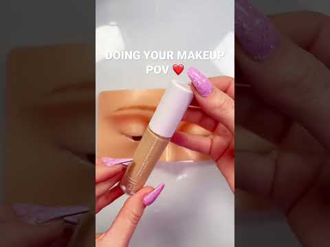 ASMR DOING YOUR MAKEUP ❤️💄 layered sounds #shorts asmr for sleep, relaxing oddly satisfying