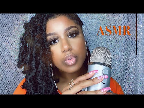 ASMR | Repeating My Intro w/ Finger Flutters, Tracing, & Mouth Sounds