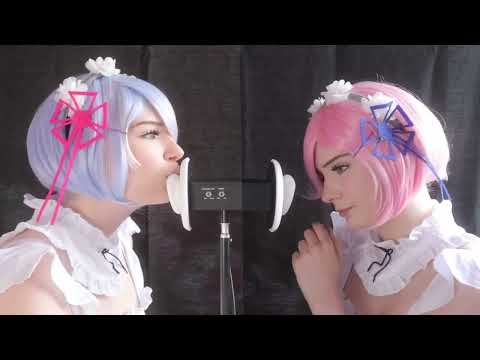 Ram and Rem Twin Ear Licking ASMR