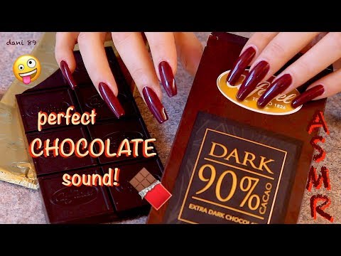 👉🏻 intense ASMR 🍫 TAPPING & SCRATCHING + SNAP a bar of extra dark CHOCOLATE + 😋 EATING SOUND! ↫ ♥️ 😍