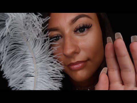 [ASMR] Up-Close Personal Attention (Face Stroking, Slow Hand Movements & Positive Affirmations) ♡