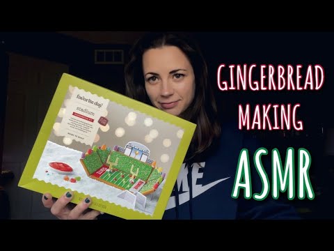 ASMR • Making A Gingerbread Football Stadium 🎄🏈
