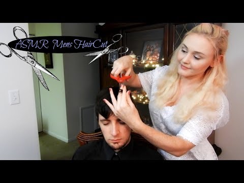 ASMR Real Mens Haircut - (Personal Attention) Scissor Sounds, Whisper, Cutting