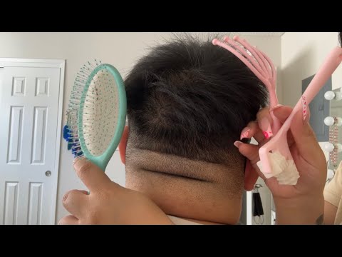 ASMR| Scalp scratching/massage, should massage & back scratching on real person- no talking
